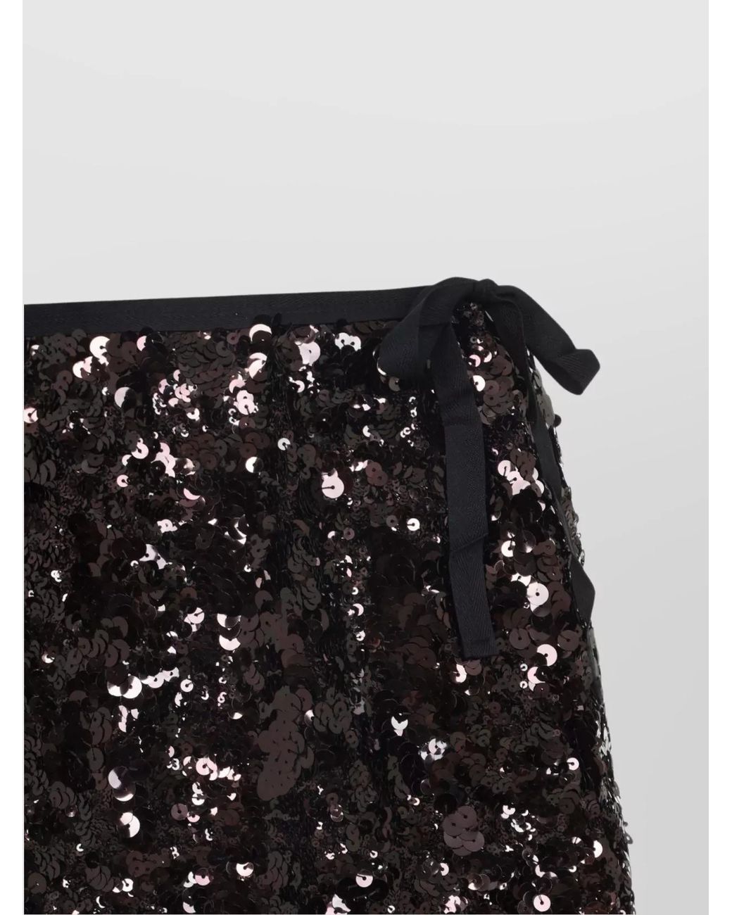 Prada Black Sequin Midi Wrap Skirt