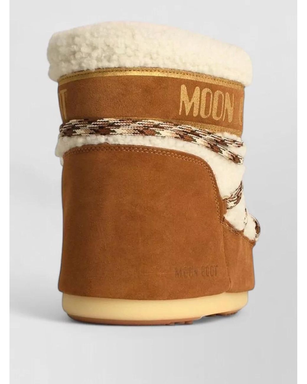 Moon Boot Brown Shearling And Suede Ankle Boots