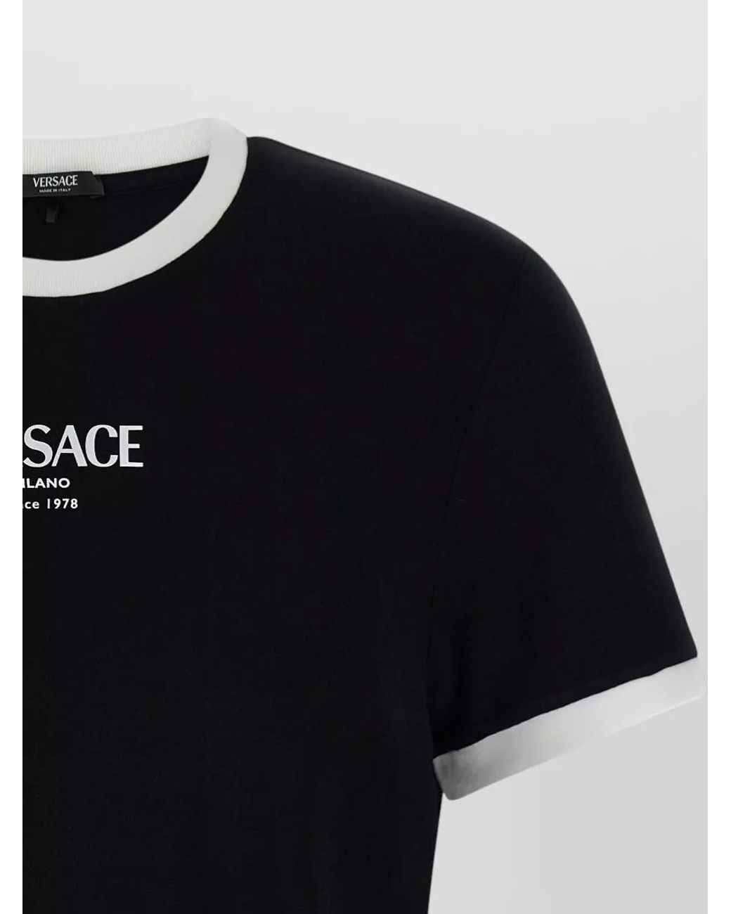 Versace Black Top With Print