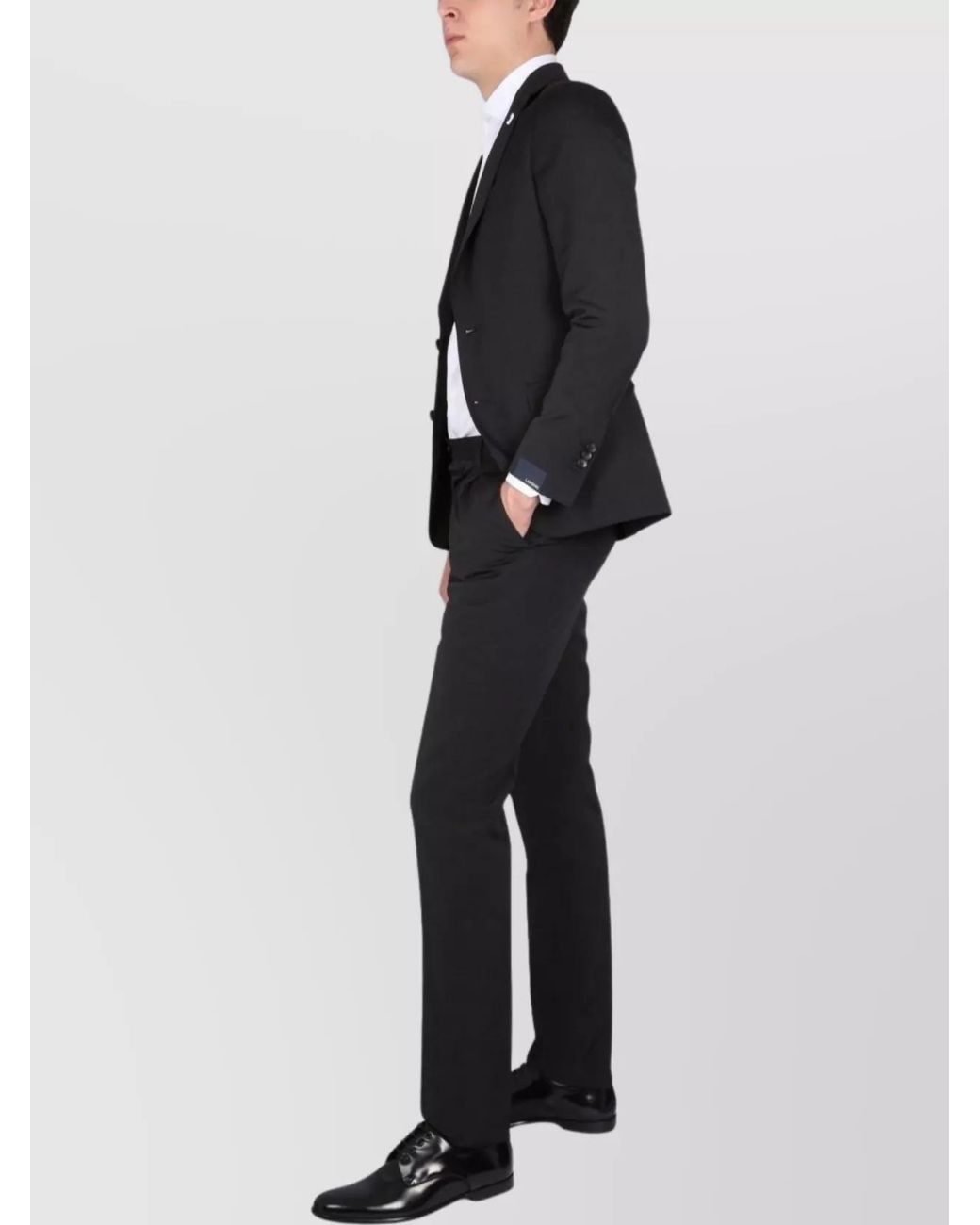 Lardini Black Single-Breasted Suit for men