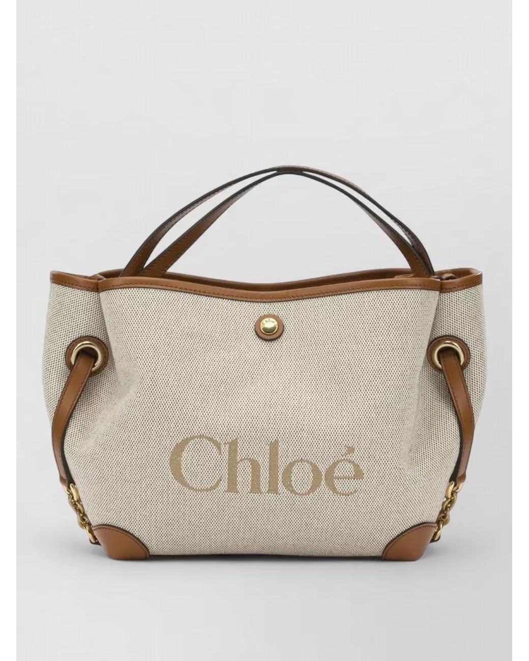 Chloé Multicolor Woody Small Canvas Tote Bag