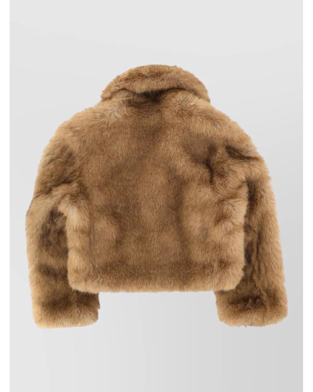MSGM Brown Regular-Fit Faux Fur Jacket