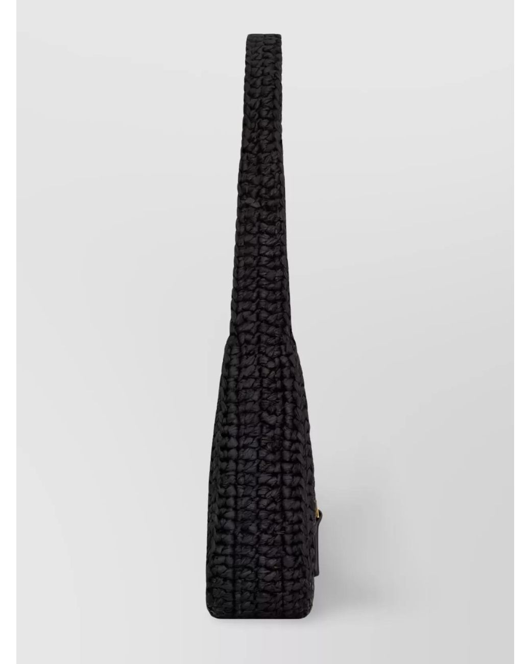 Saint Laurent Black Le 5 À 7 Mini Raffia Shoulder Bag
