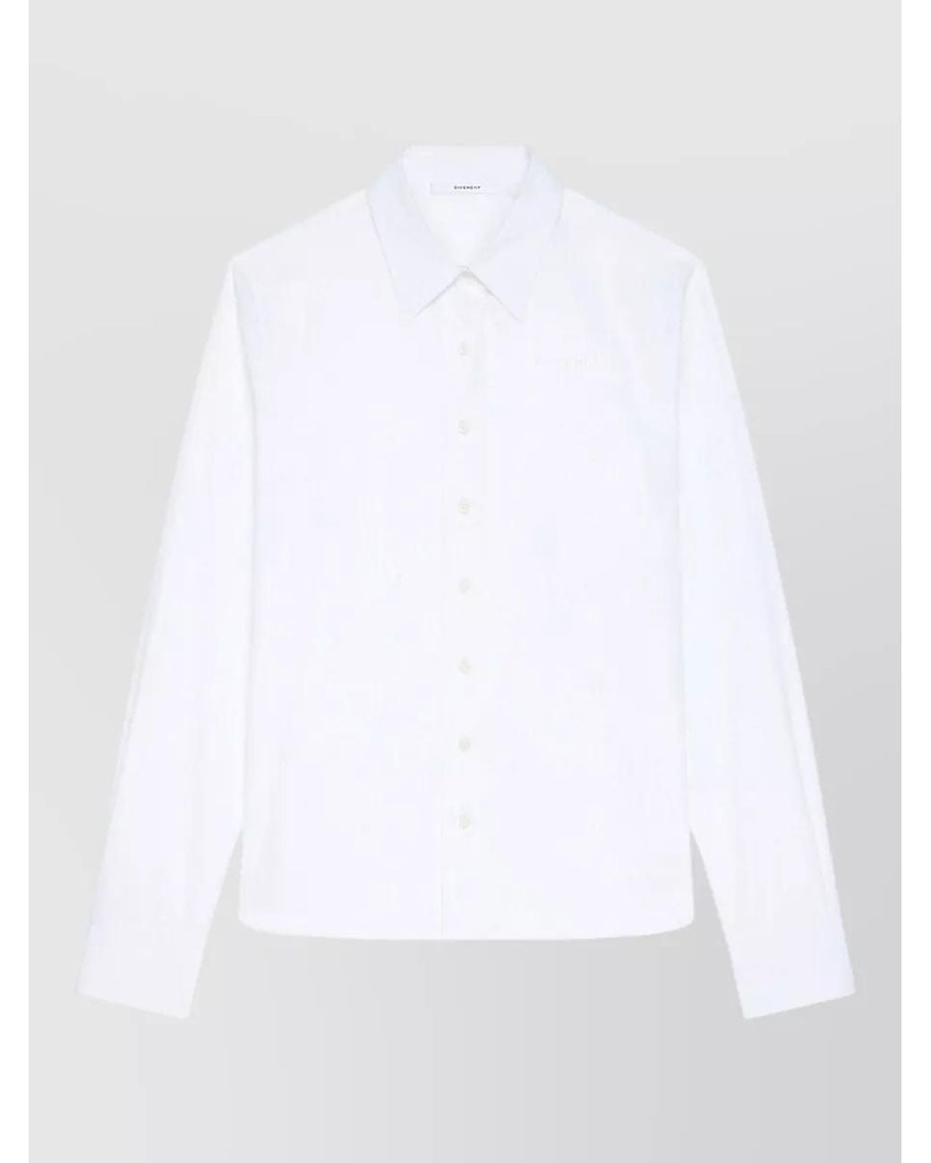 Givenchy White Cotton Long-Sleeve Shirt