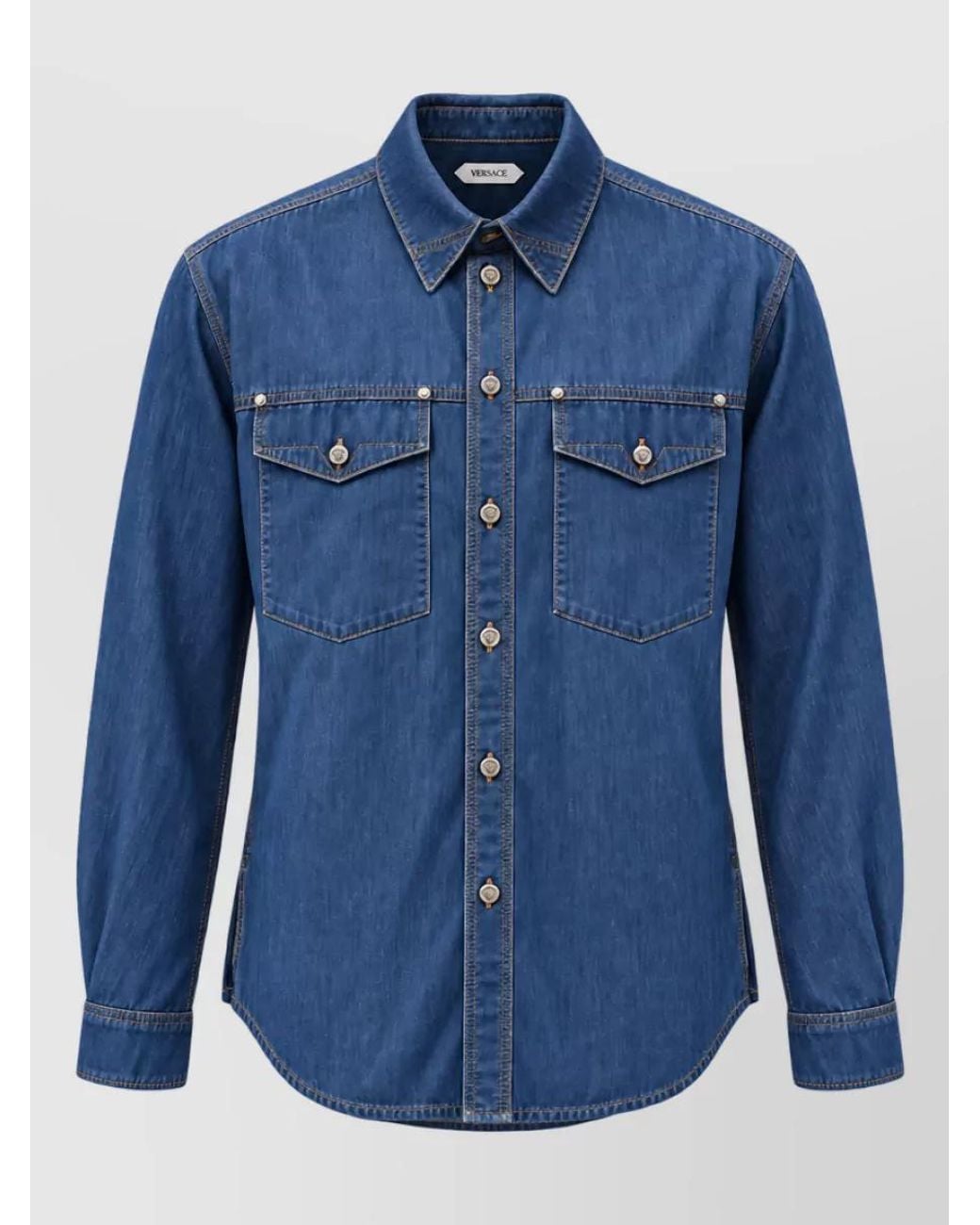Versace Blue Denim Shirt for men