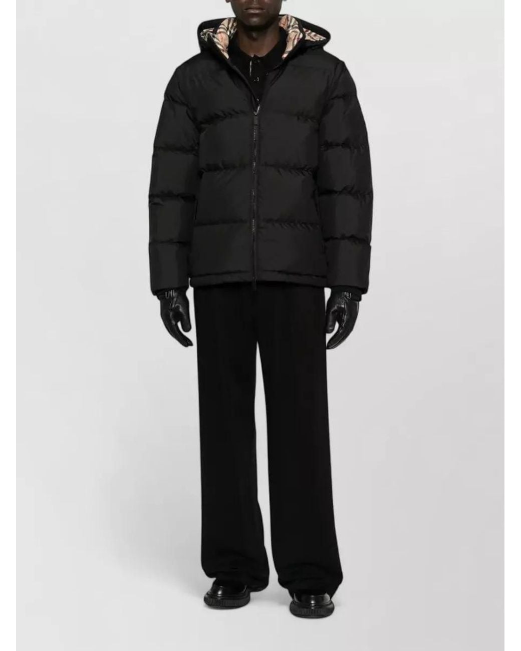 Burberry Black Hooded Down Puffer Jacket for men