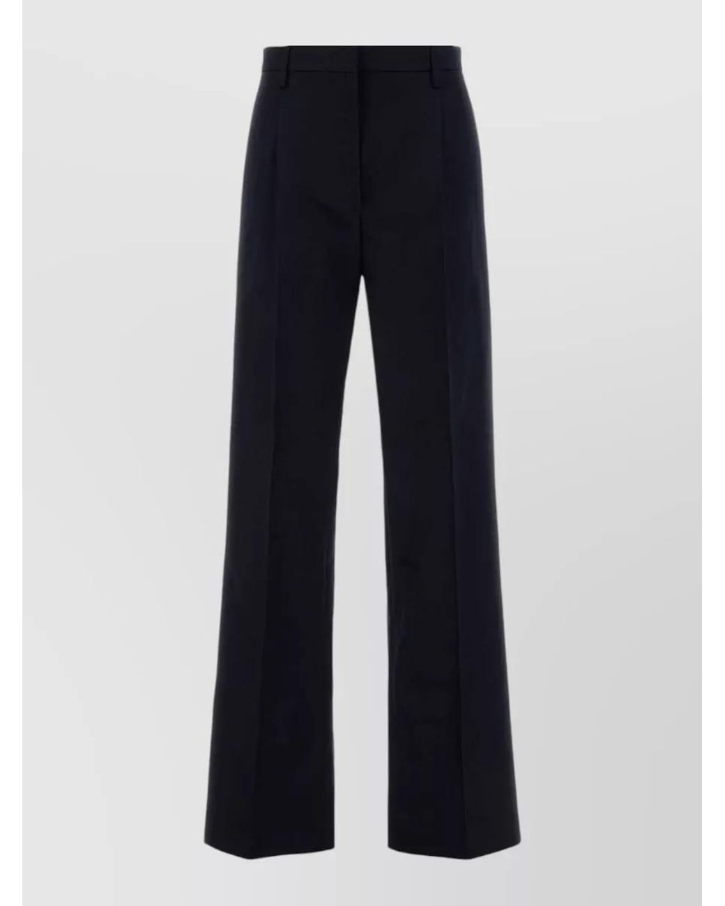 Prada Blue Cotton Wide-Leg Trousers