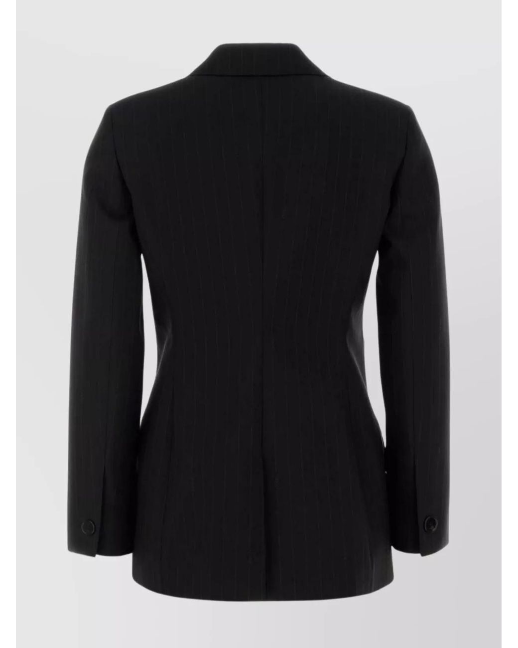 Gucci Black Embroidered Wool Leather Blazer