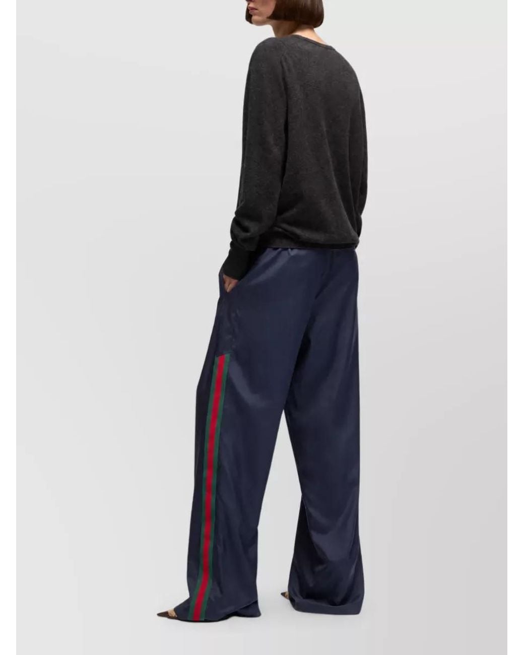 Gucci Blue Silk Oversized Shorts