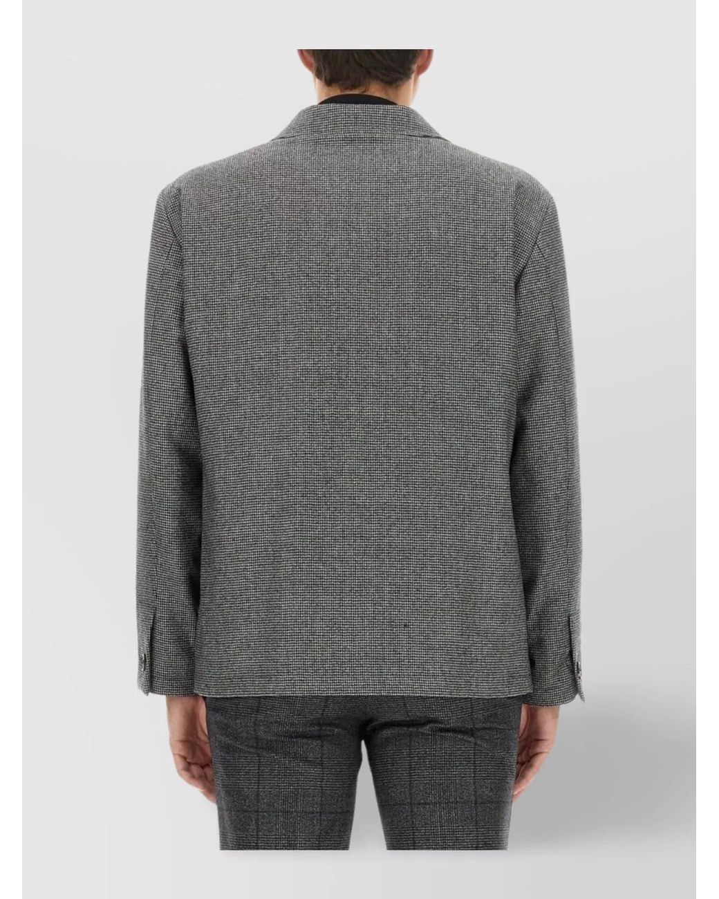 Lardini Gray Wool Shirt Jacket for men
