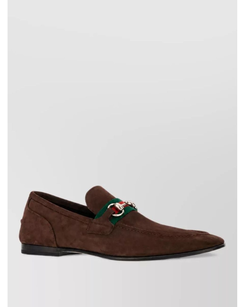 Gucci Brown Suede Leather Loafers for men