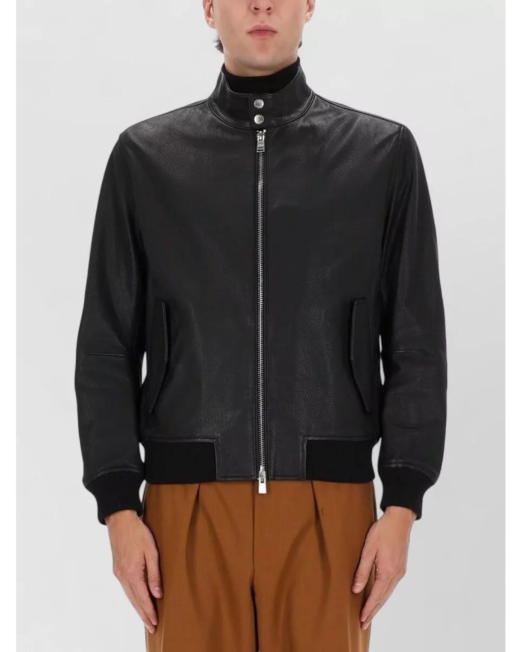 Boss Black Leather Jacket for men
