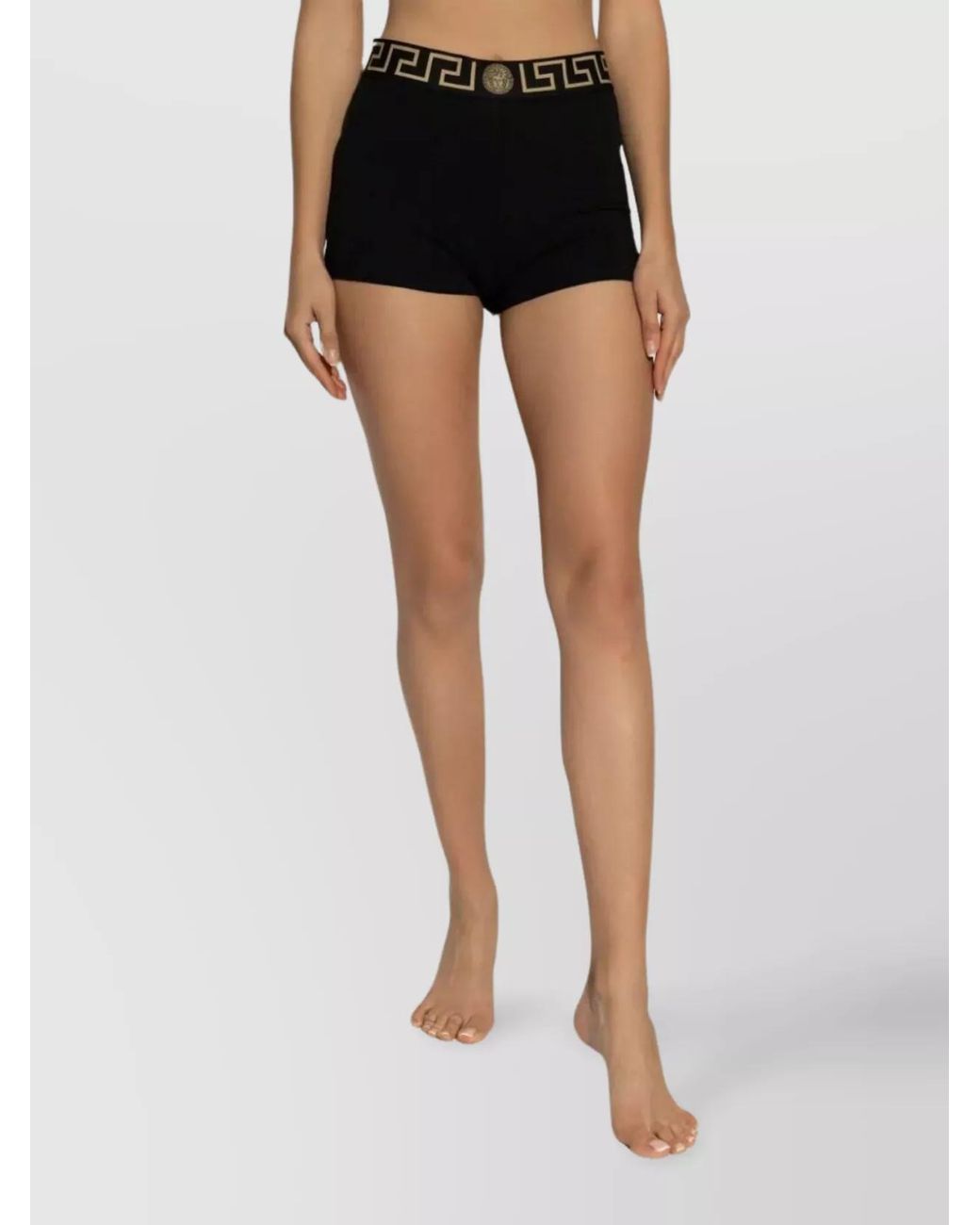 Versace Black Stretch Cotton High-Waisted Boxer Briefs