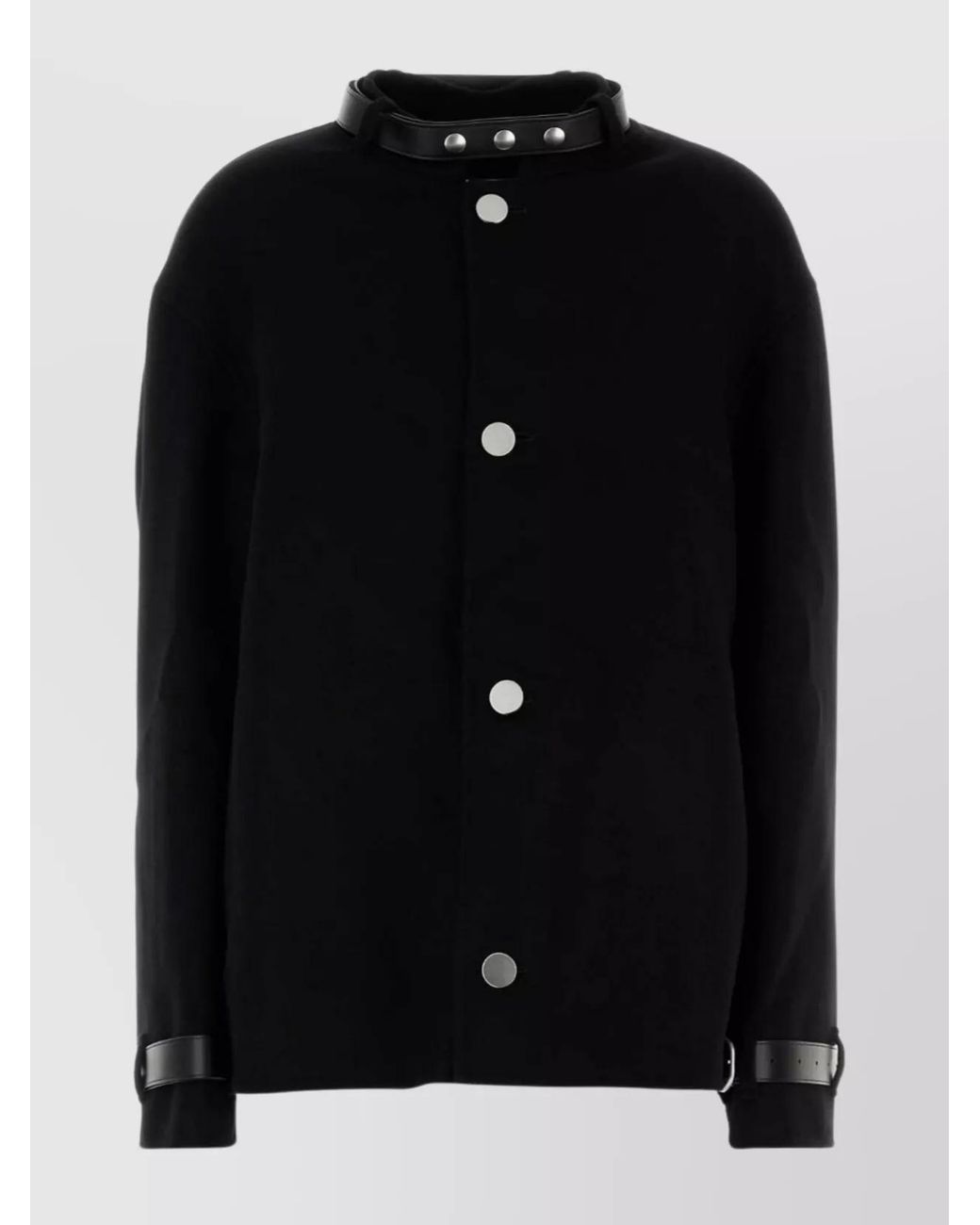 Jil Sander Black Cashmere Fitted Coat
