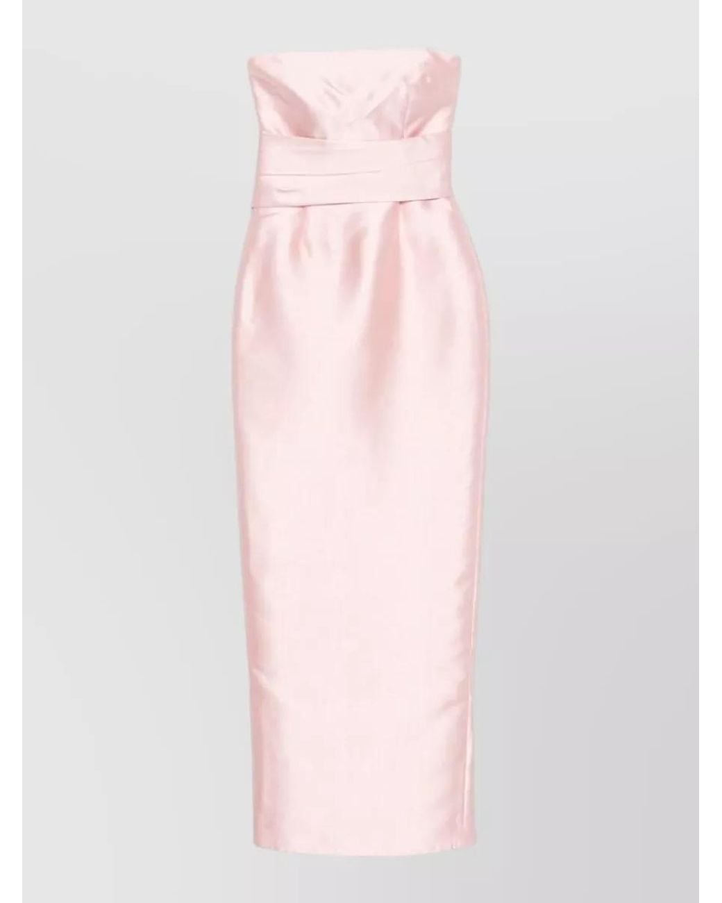 Solace London Pink Sleeveless Pleated Midi Dress