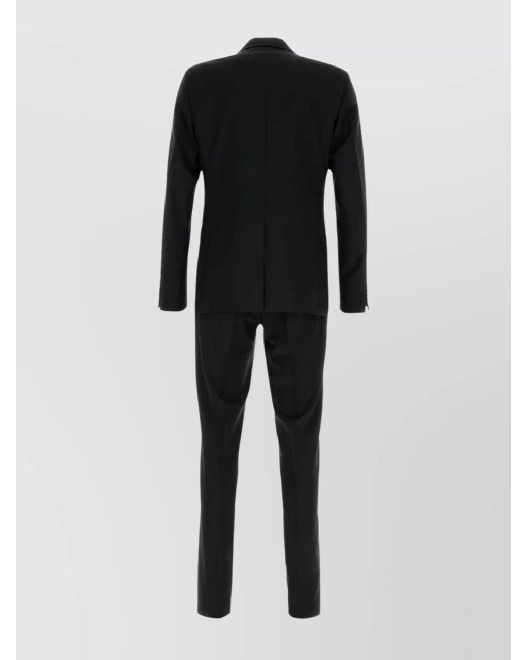 Prada Black Virgin Wool Mohair Single Breasted Suit for men