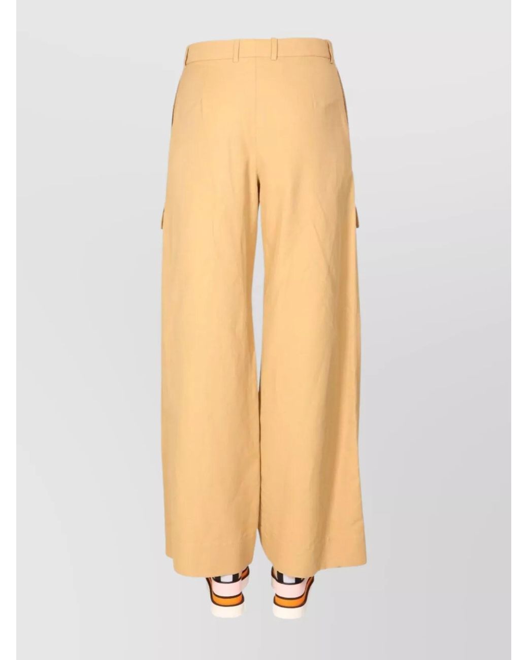 Stella McCartney White Wide-Leg Cargo Trousers