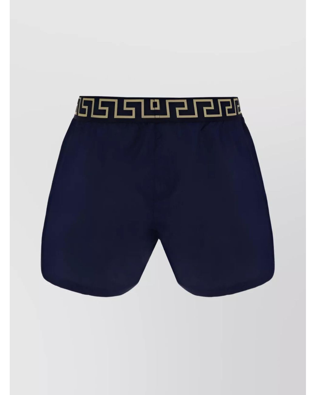 Versace Blue Greca Border Swim Shorts for men