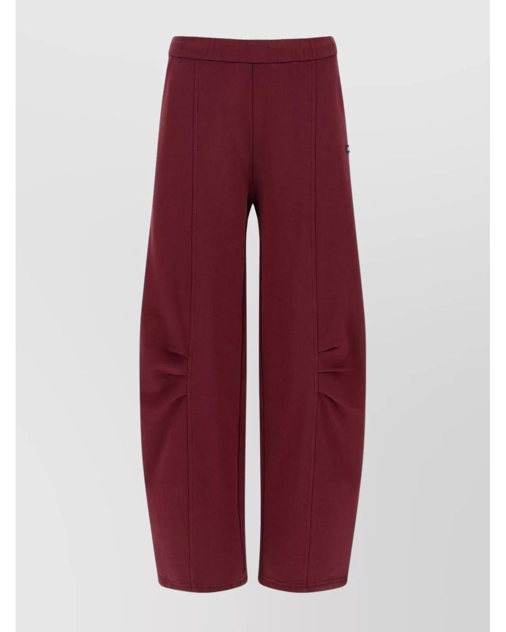 ROTATE BIRGER CHRISTENSEN Red Cotton Wide-Leg Trousers
