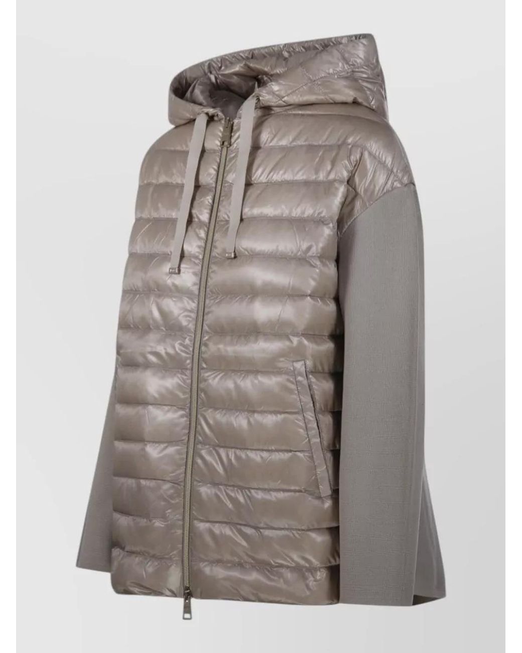 Herno Gray Down Hooded Puffer Jacket