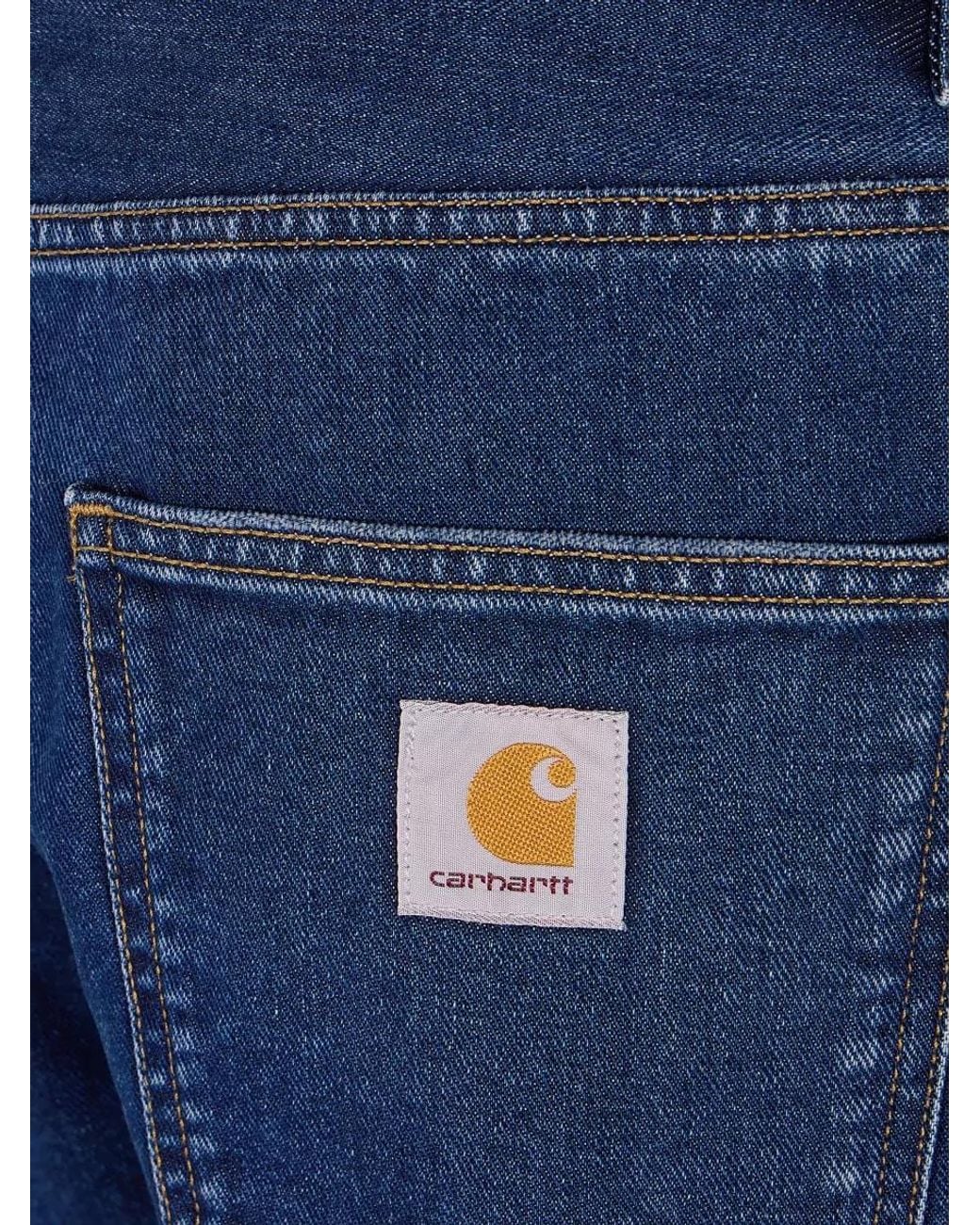 Carhartt Blue Denim Straight-Leg Jeans for men