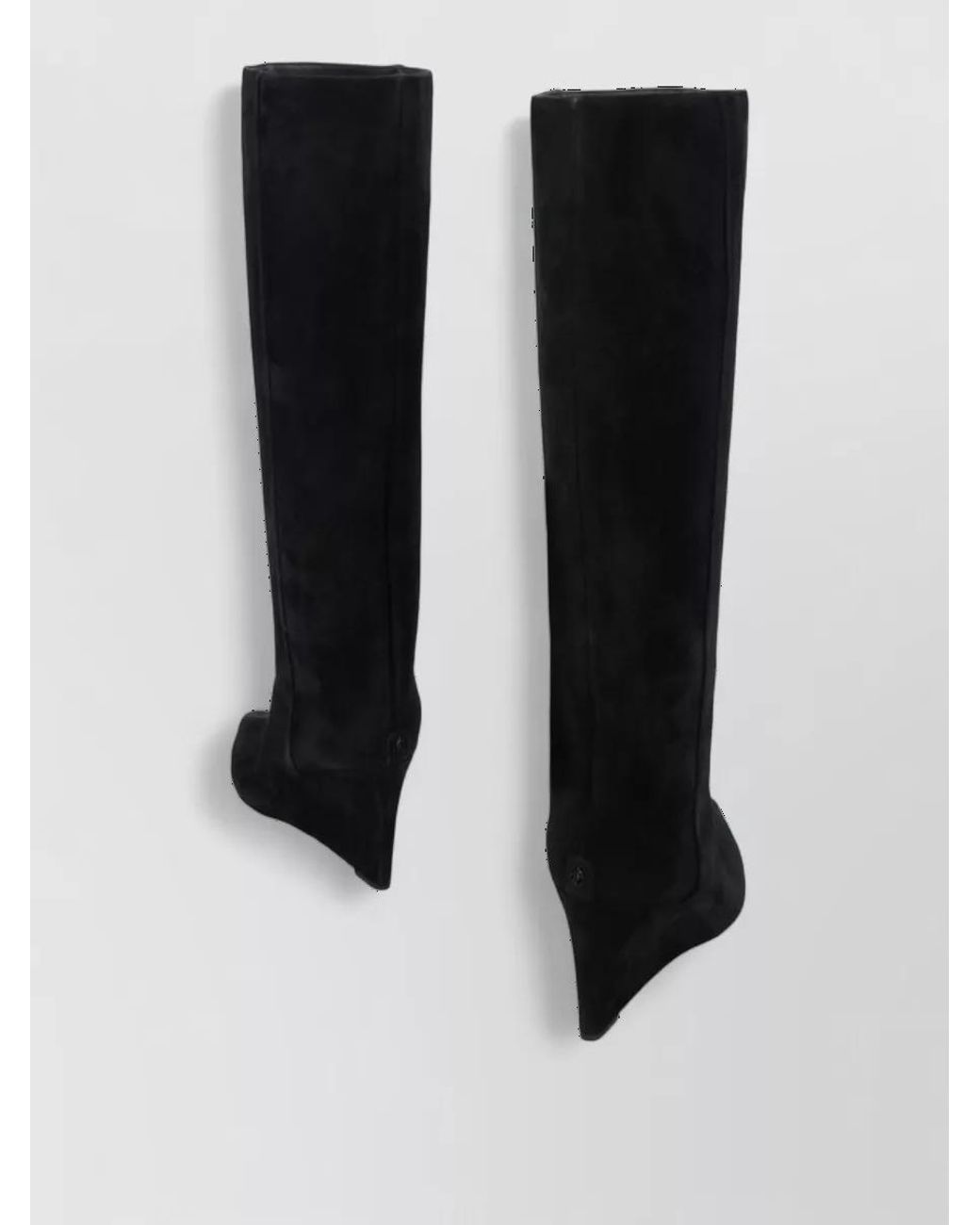 Jimmy Choo Black Suede High Wedge Knee-High Boots