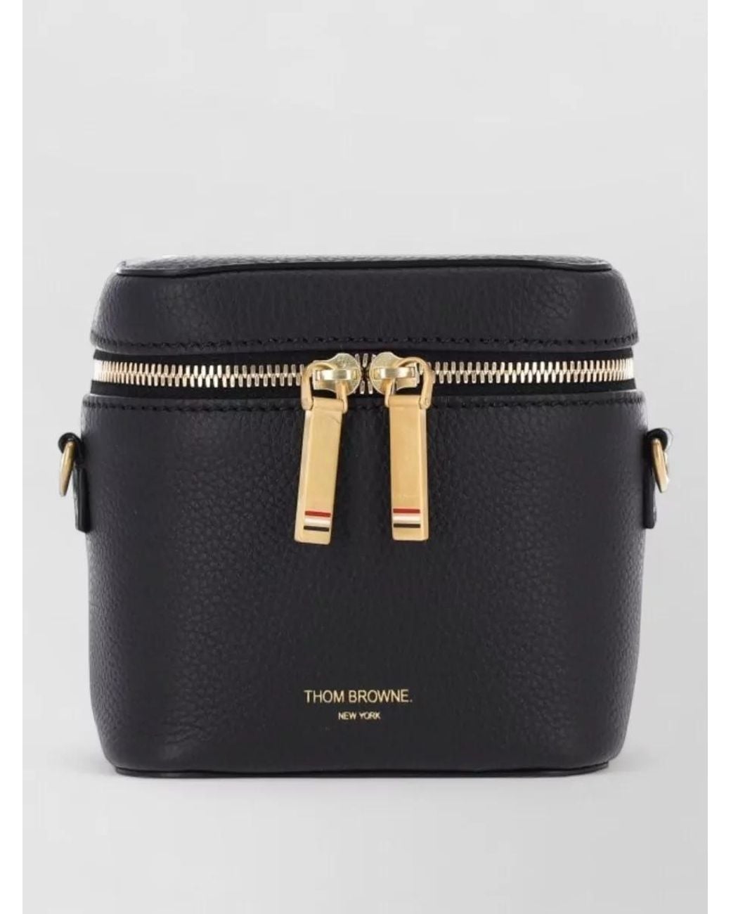 Thom Browne Black Leather Chain Mini Bag