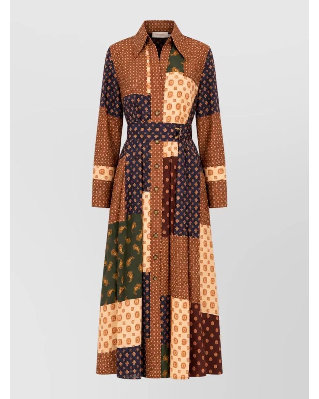 Zimmermann Orange Silk Blend Printed Midi Dress