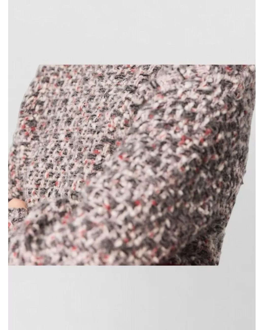 Stella McCartney Gray Wool Textured-Knit Relaxed-Fit Sweatshirt