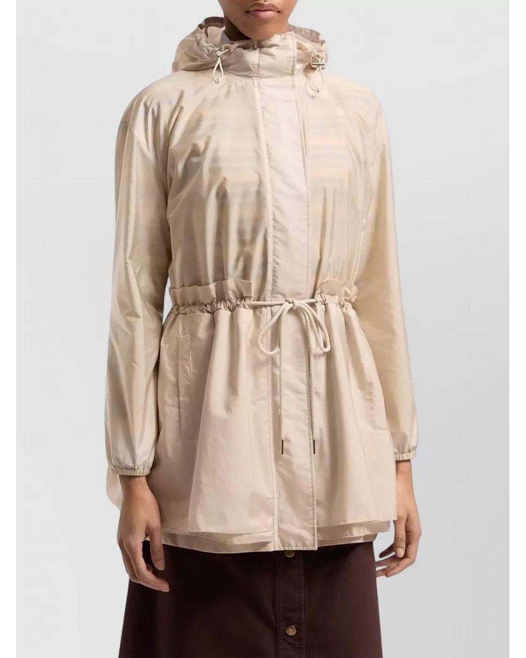 Moncler Natural Hooded Fitted Jacket