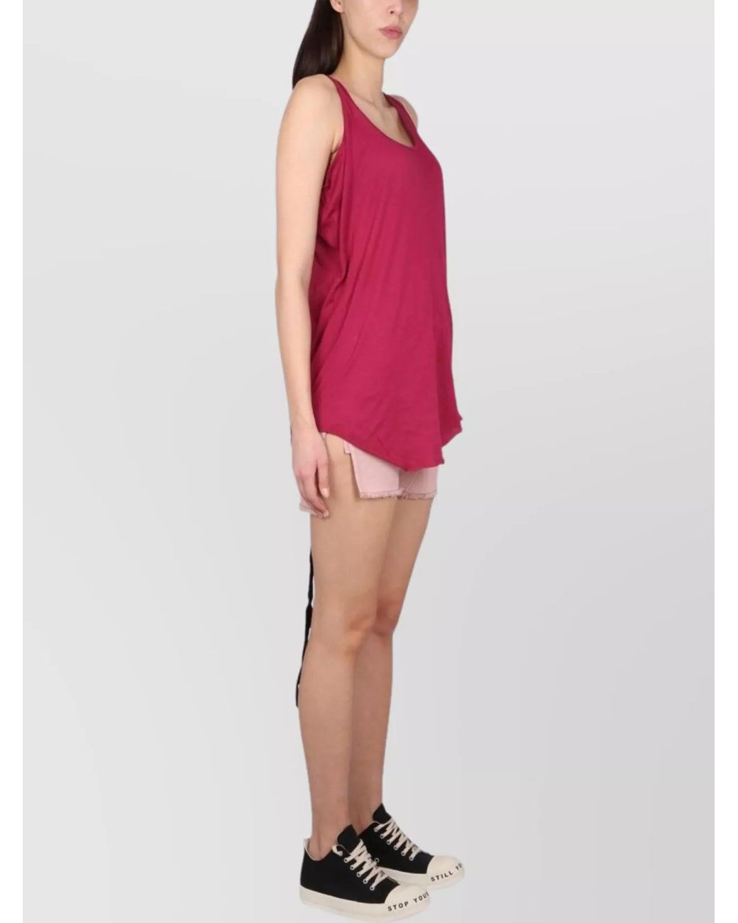 Rick Owens Pink Denim Knee-Length Shorts