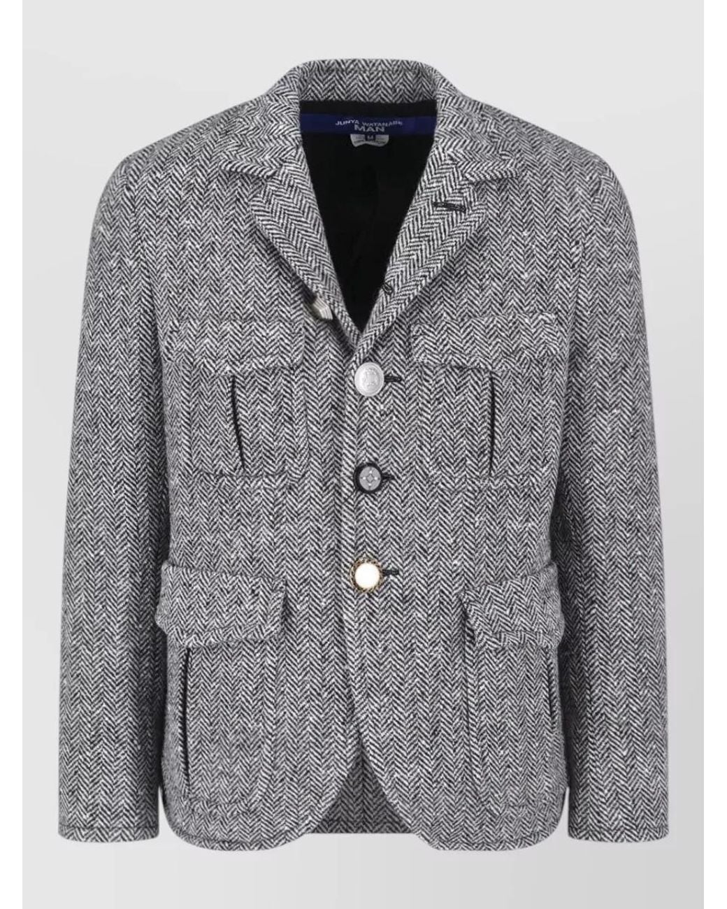 Junya Watanabe Gray Single Breasted Coat for men