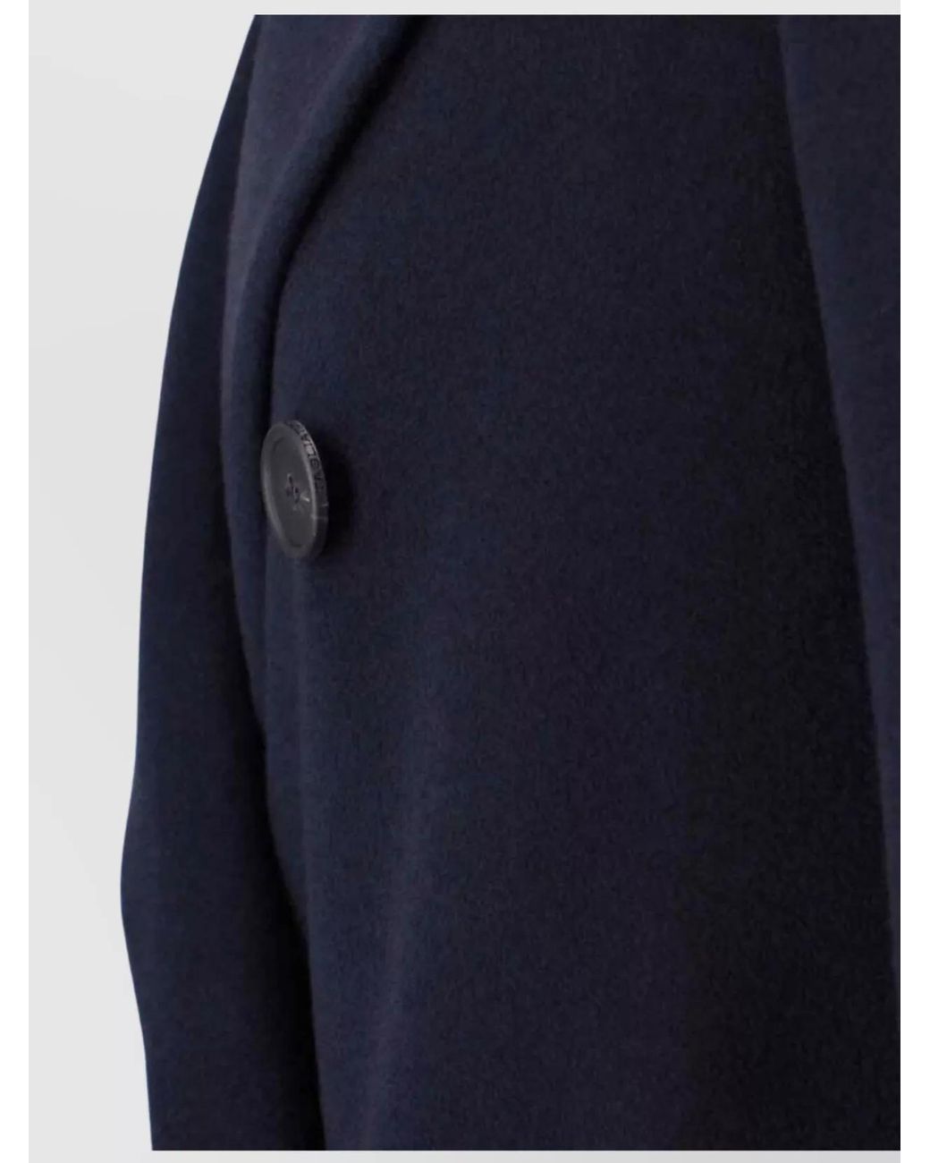 Tagliatore Blue Cashmere Double-Breasted Belted Fitted Jacket