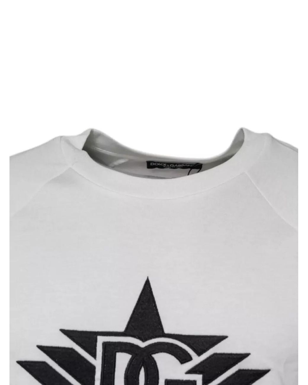 Dolce & Gabbana Gray Cotton Graphic Short Sleeve T-Shirt for men