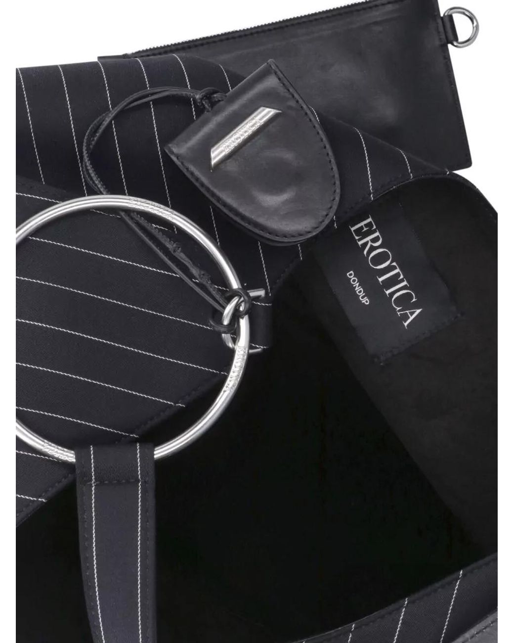 Dondup Black Wool Tote Bag