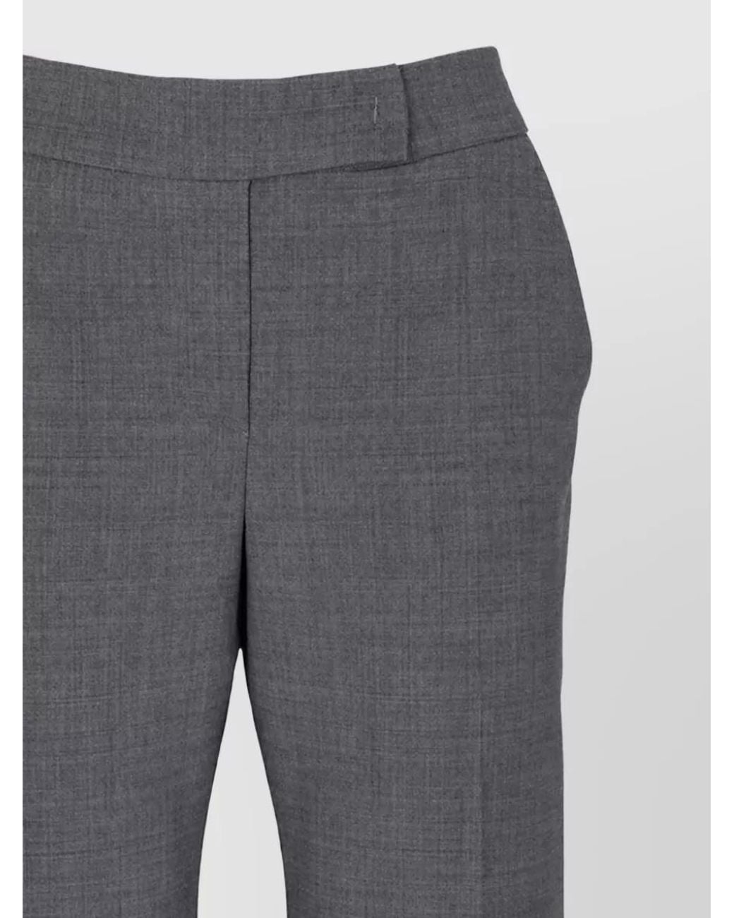 Raquel Diniz Gray Straight-Leg Suit Trousers