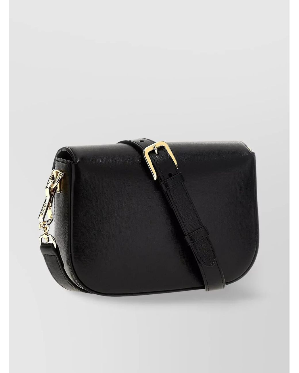 Gucci Black '1955 Horsebit Mini' Leather Crossbody Bag