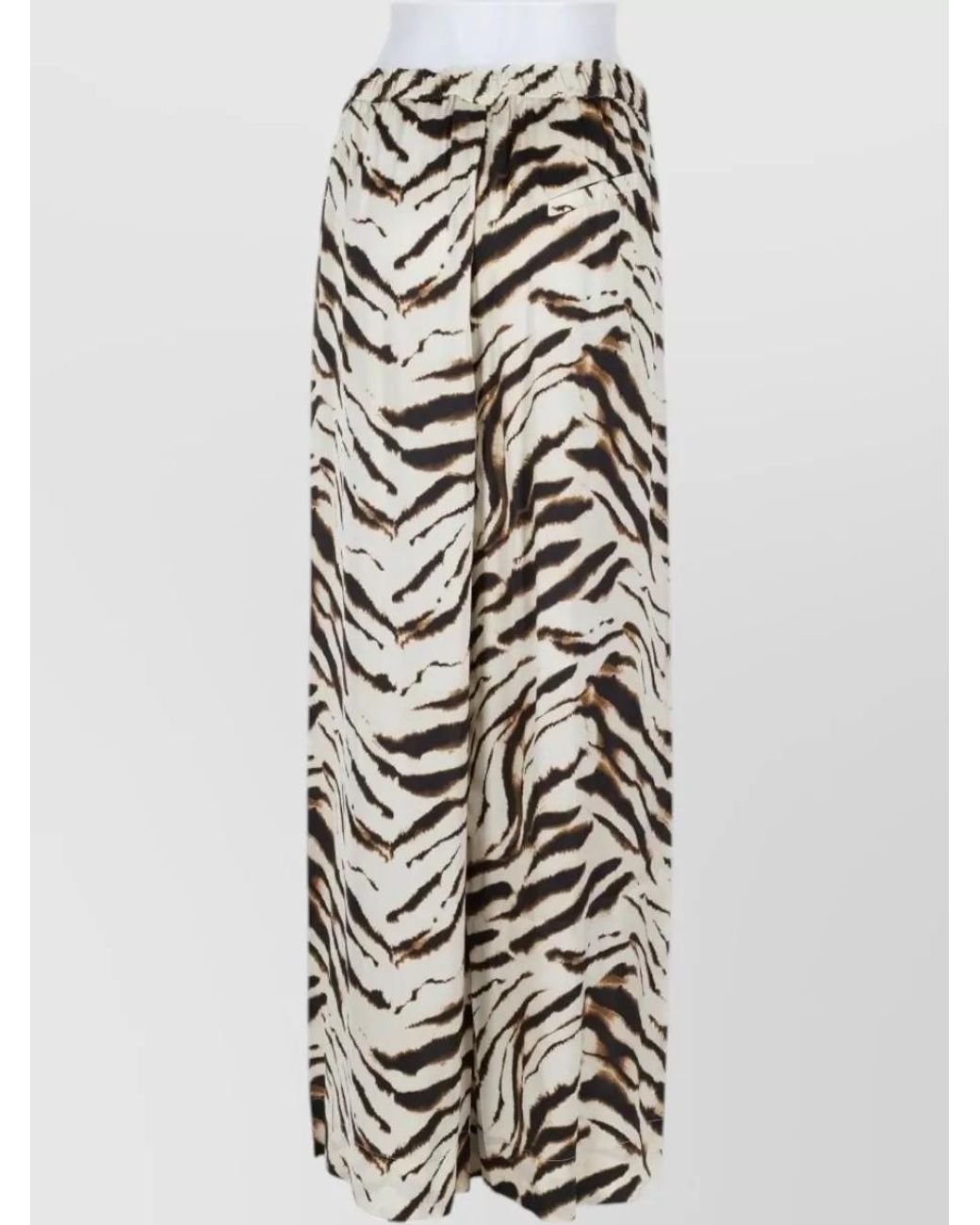 Ganni White Satin Wide-Leg Trousers