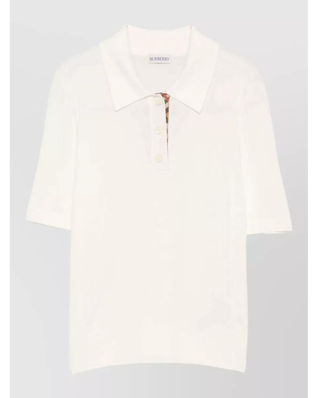 Burberry Natural Wool Polo Shirt