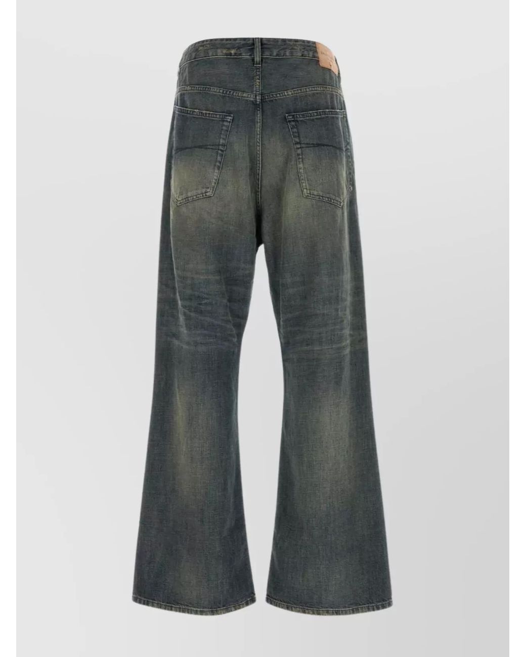 Balenciaga Gray Denim Wide-Leg Jeans for men