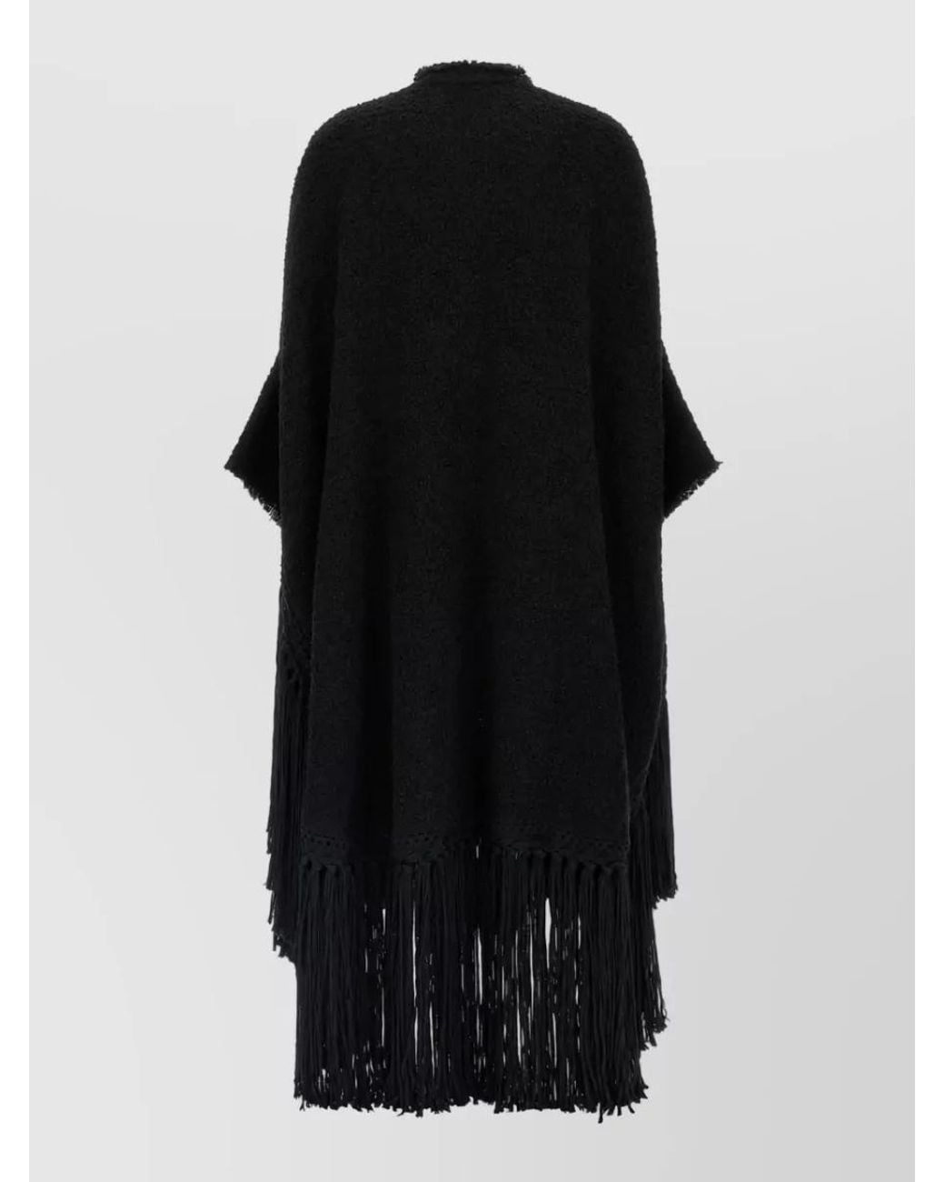 Dolce & Gabbana Black Bouclé Oversized Cape