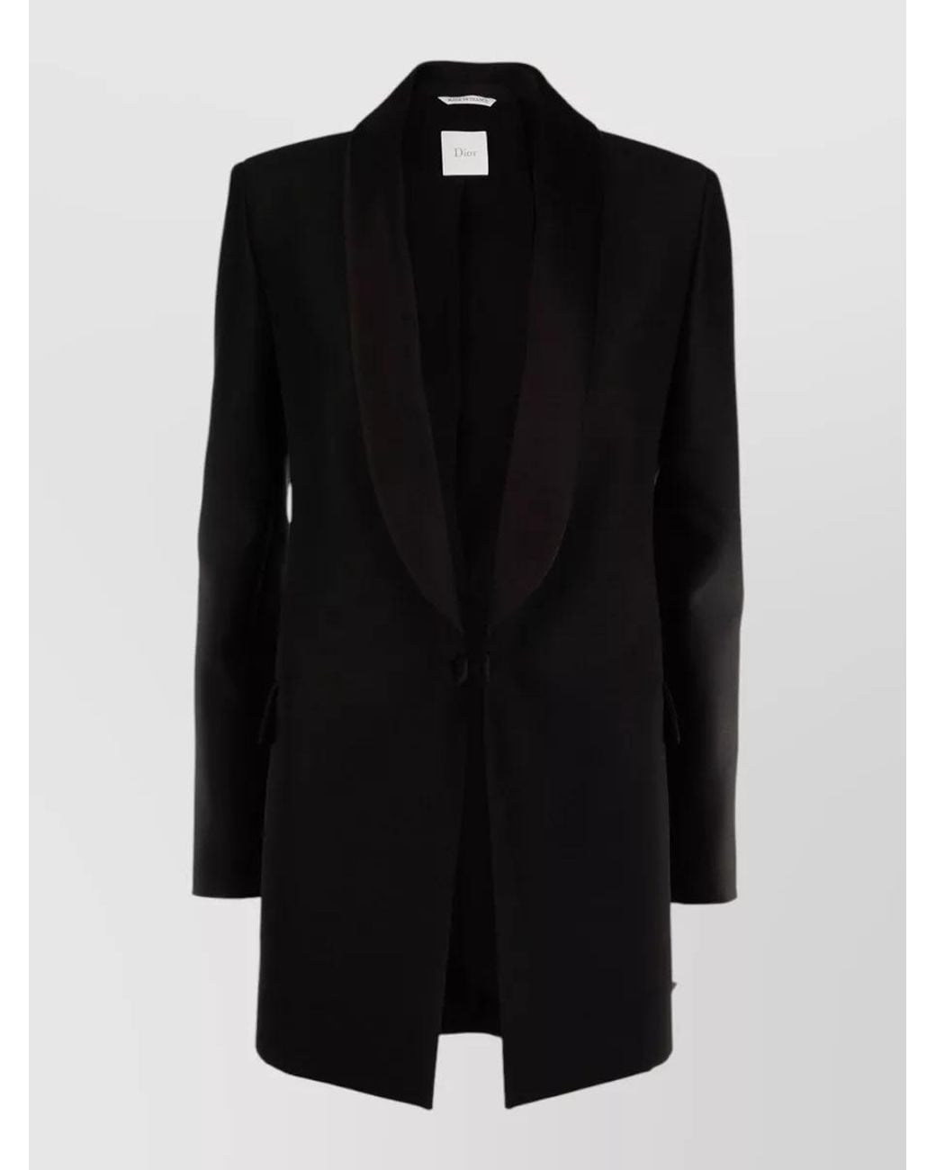 Dior Black Silk Wool Suit Jacket