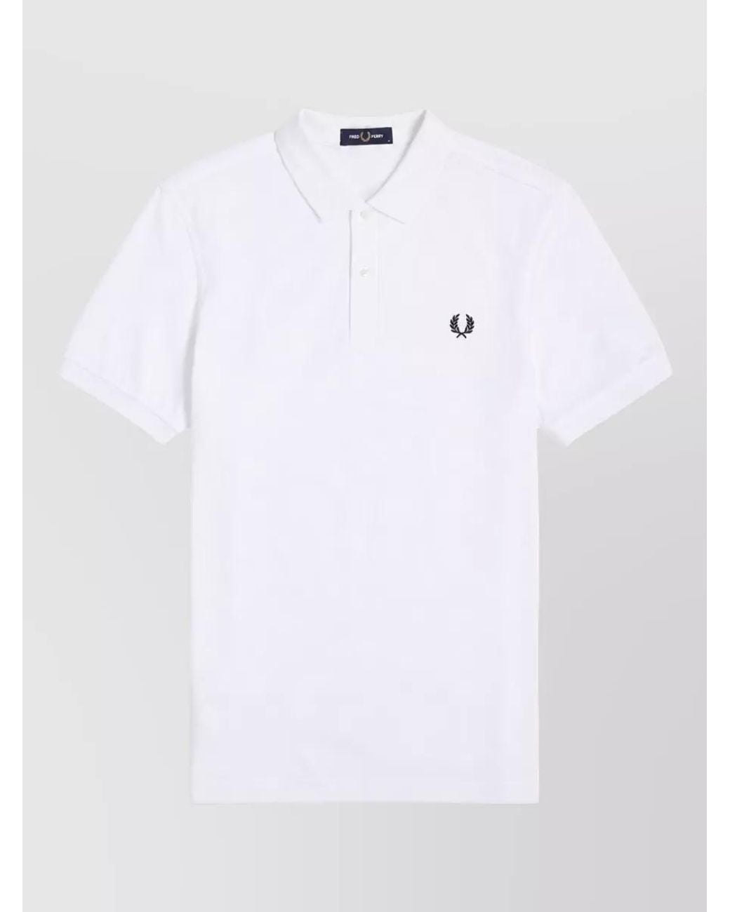 Fred Perry White Cotton Logo Polo Shirt for men