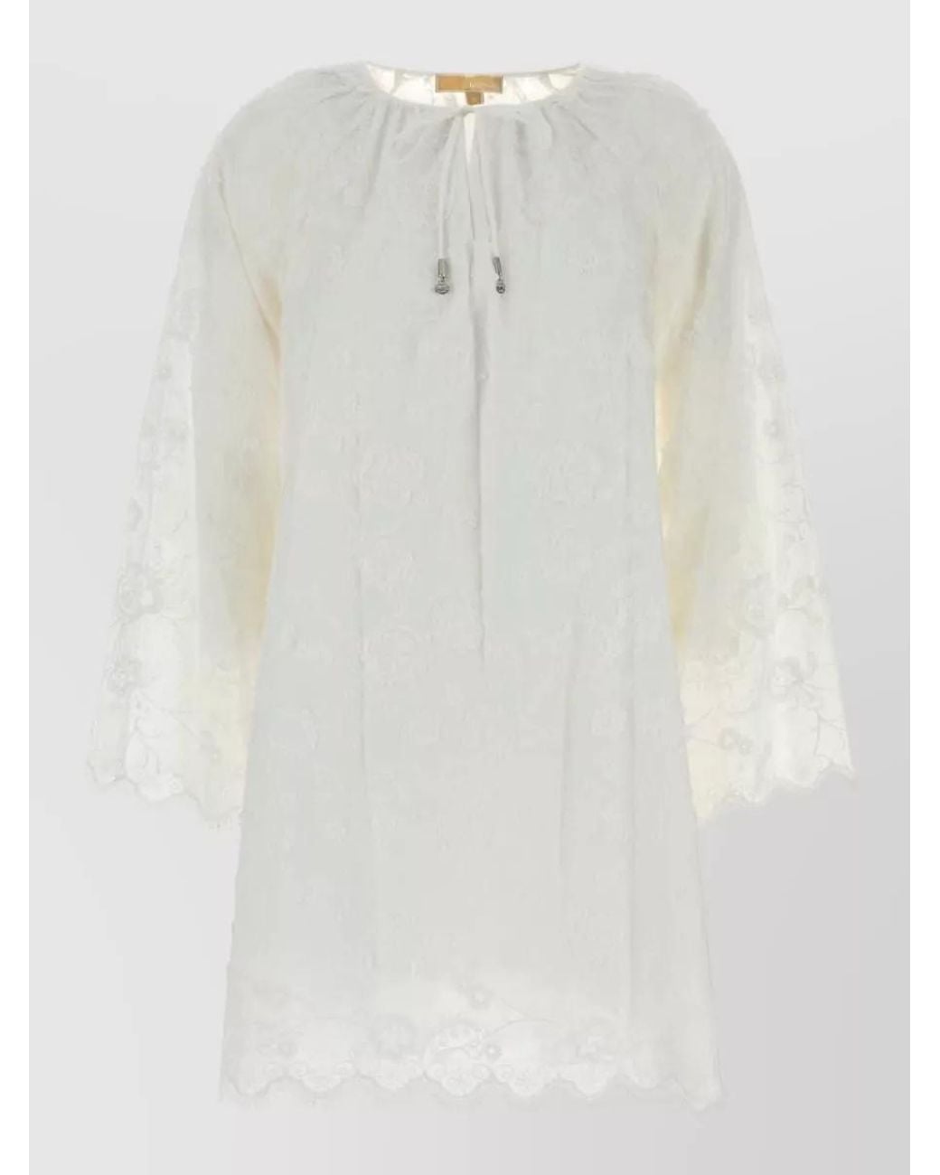 Michael Kors White Cotton Beach Cover-Up