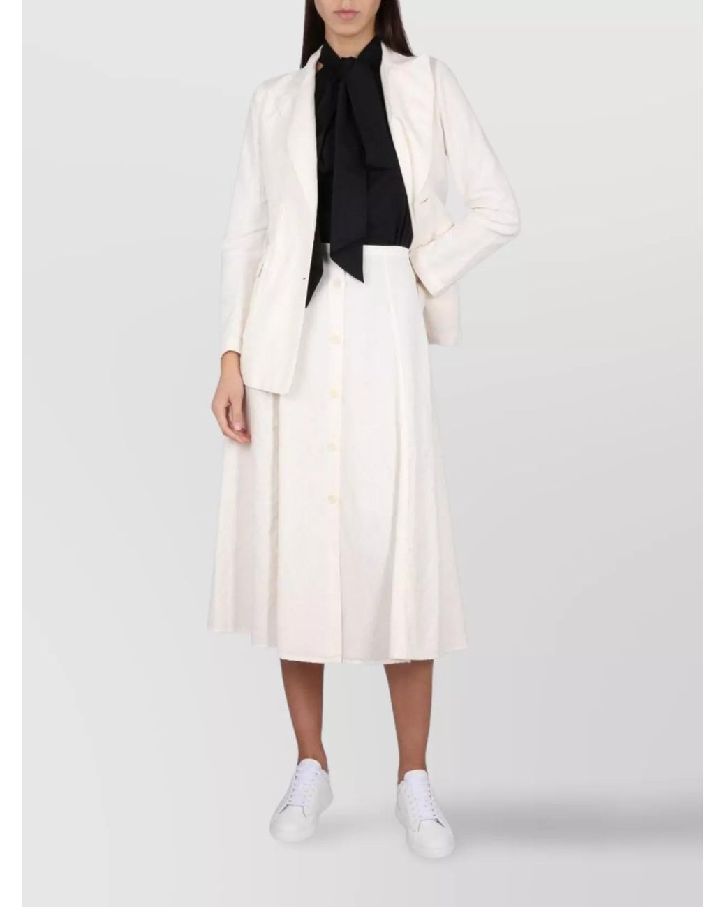 Aspesi White Double-Breasted Blazer