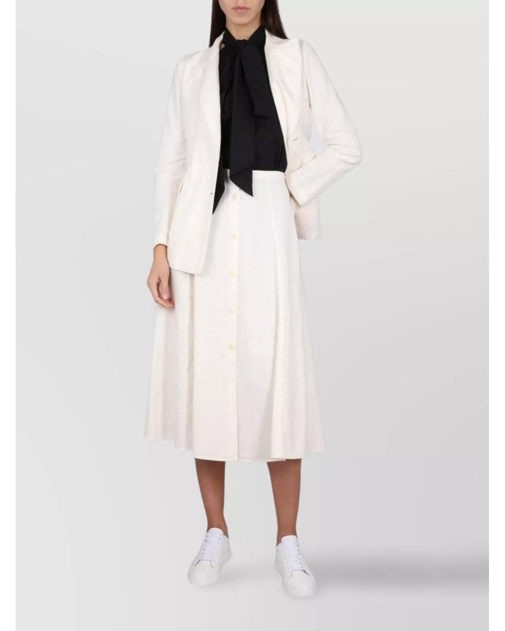 Aspesi White Double-Breasted Blazer