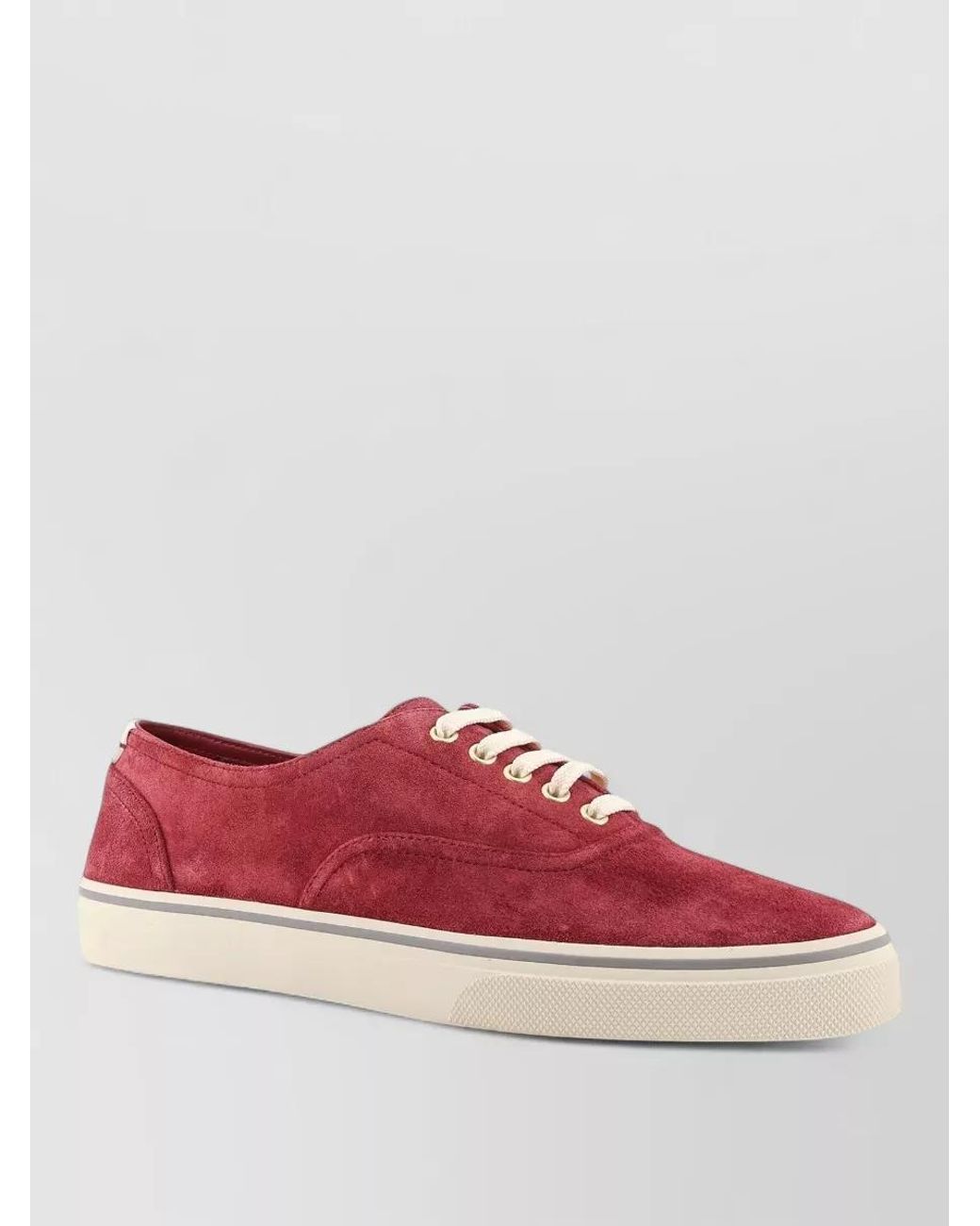 Brunello Cucinelli Red Suede Leather Sneakers for men