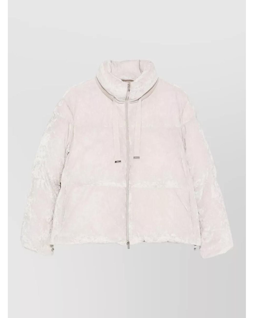 Herno Natural Quilted Funnel Neck Puffer Jacket