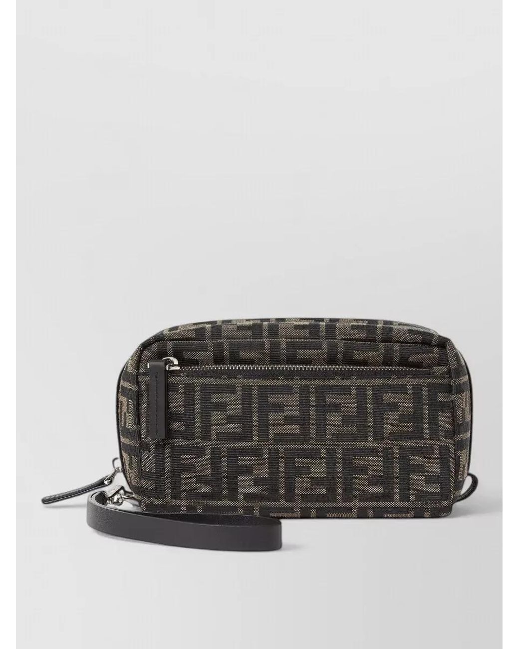 Fendi Black Jacquard Clutch Bag for men