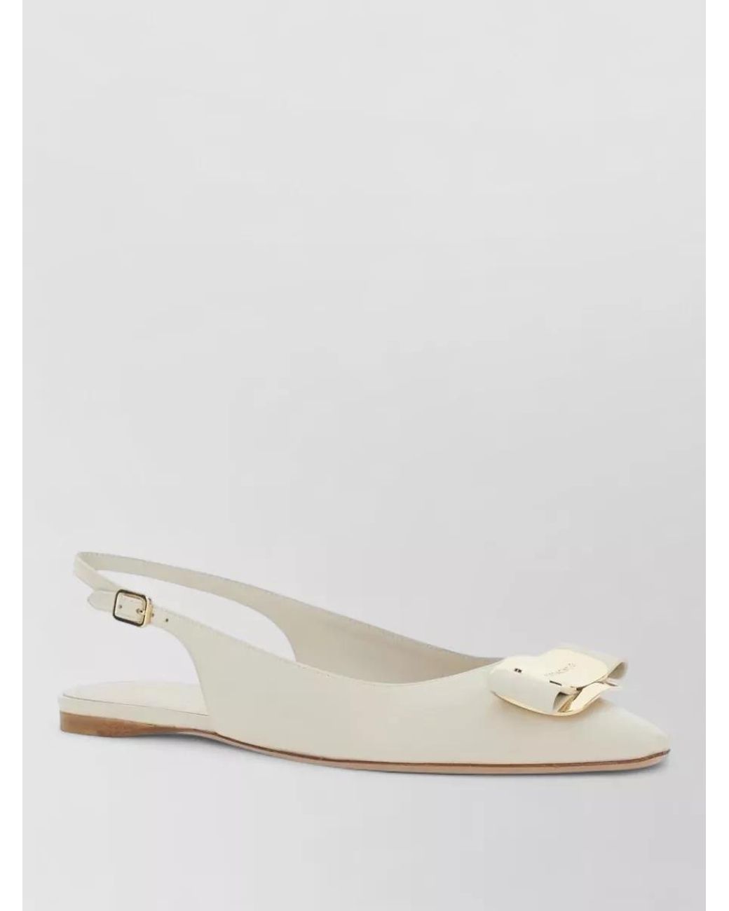 Ferragamo Natural Leather Slingback Pumps
